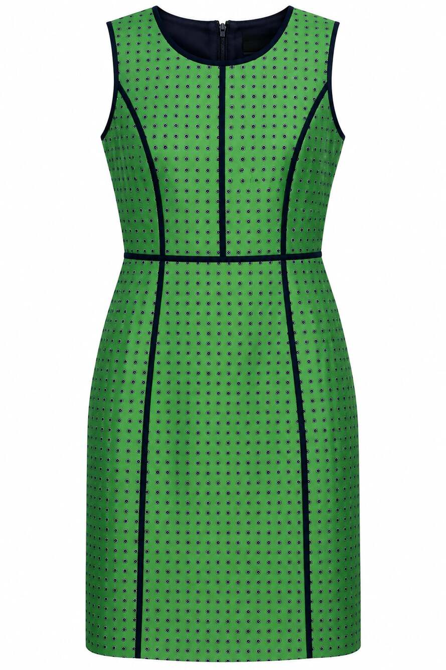 J.Crew 365 Foulard Print Sheath Dress Size 4 Green